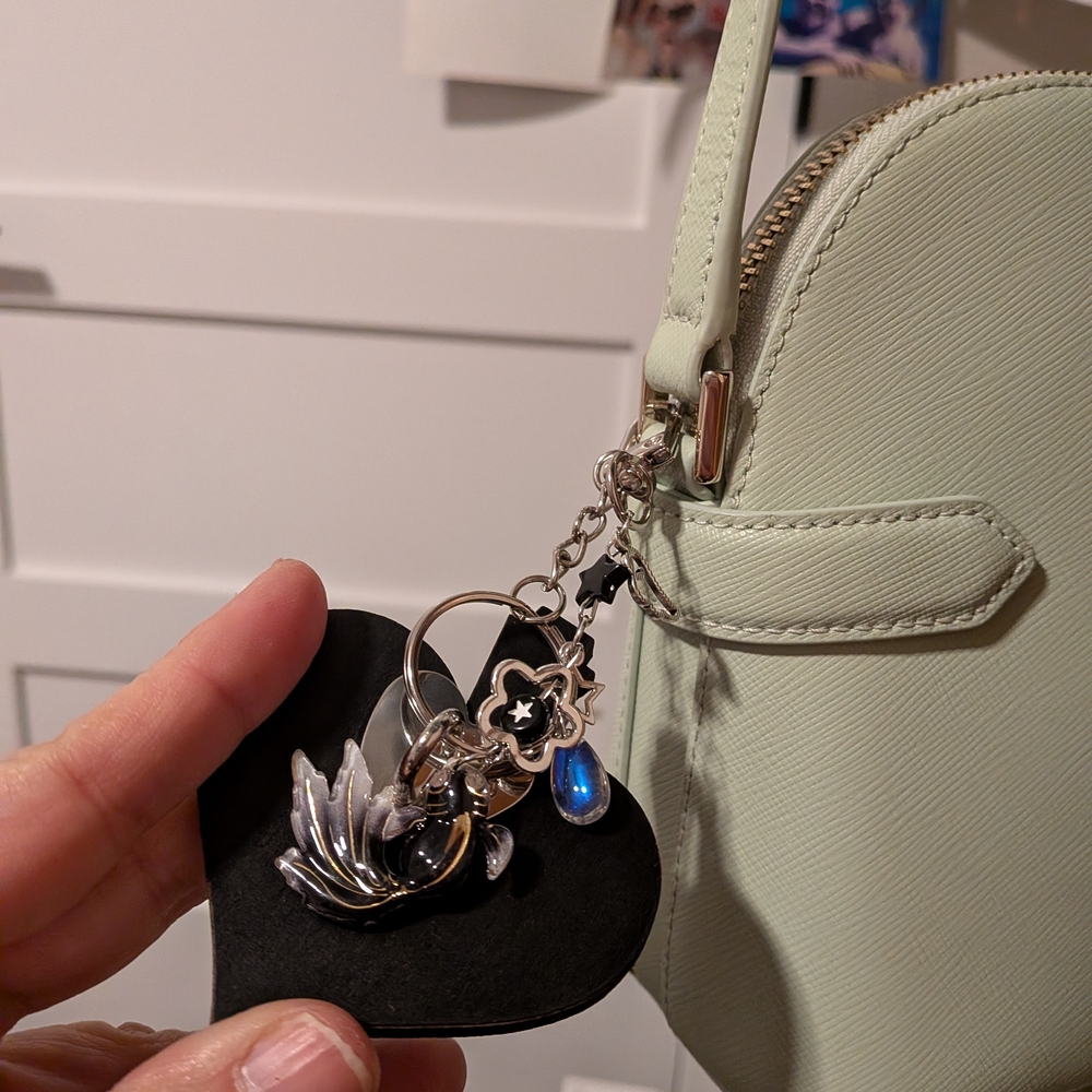 BagCharms Spade with Heart Koi Fish And Stars - Picture 2 of 13